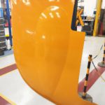 Agricultural fender powder coated yellow